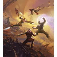 Overig Avengers Fotobehang Epic Battle Titan - Meerkleurig - 2,80m X 250cm
