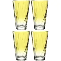 Leonardo Tumbler Twist Yellow 300 ml (Set van 4)