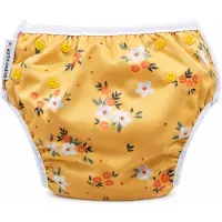 SuperCute - Wasbare - Zwemluier - Verstelbaar - Bloemen Geel - Zwemmen - Baby zwemmen - 0 - 3 jaar - Meisje - Jongen - Milieu vriendelijk - Babyspa - Kraamkado Merk: