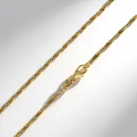 Cavill - 925 Sterling Zilveren Ketting - 45 cm - Verguld, Herringbone Visgraat Patroon - Dames Goudkleurige Sieraden, Karabijnsluiting