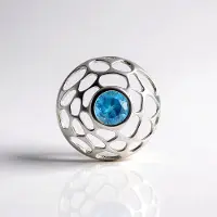Cavill - Zilveren Hanger met 1,51 ct Ronde Londen Blauwe Topaas - 925 Sterling Zilver Platina Coating - Elegante Blauwe Topaas Hanger - Dames Sieraden