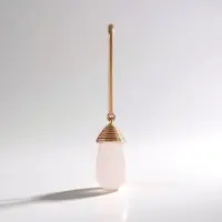 Cavill - 925 Sterling Zilver Roségouden Hanger - Rozenkwarts Briolette Cabochon 4,915 ct - Monosono Collectie - Elegante Vrouwelijke Hangers