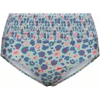 Trespass dameszwemshort Eryn - Zwembroekje met lichtgroene abstracte luipaardprint - L
