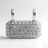 Cavill - Zilveren Hanger - 925 Sterlingzilver - 47 Ronde Zirkonia's uit Tanzania - 1,645 ct - Monosono Collectie - Elegant & Luxe