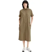 Dockers Button Front Midi-jurk Met Korte Mouwen
