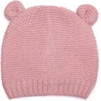 Sarlini - Baby Muts Roze met Oortjes - 6 tot 12 maanden - Binnenkant afgewerkt met Fleece