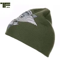 TF-2215 - Beanie skull & wings (kleur: Groen / maat: NVT)