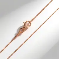Cavill - Zilveren ketting - 925 Sterling zilver met rosé verguld - Venetiaanse schakel - elegante 60 cm damesketting - licht en duurzaam