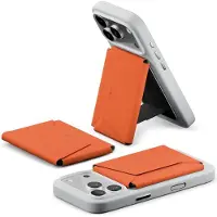MOFT Snap Field Wallet - Agile Travel Wallet - Compatibel met MagSafe - Magnetische Kaarthouder - Pasjeshouder 8 Pasjes - RFID Portemonnee - Origami Standaard - Oranje