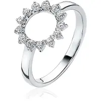 Zinzi zilveren ring zon wit ZIR1883