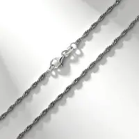 Cavill - Zilveren Ketting - 925 Sterling Zilver - Massief Singapore - 45 cm - Elegante Lichtgewicht Ketting met Karabijnsluiting voor Dames