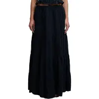 Superdry Dames Marineblauwe gelaagde maxi rok (XS), Casual, Katoen W7210412A