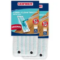 Set van 2 vervangingsdoeken CLEAN TWIST XL/Combi XL 42 cm micro duo, de allrounder voor alle vloeren