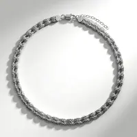 Cavill - Zilveren Ketting 925 Sterling Zilver - Gevlochten Design - 50-55 cm Verlengbaar - Dames Sieraad - Stylisch & Chique
