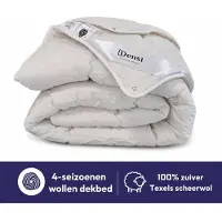 Densi 100% Texels Scheer Wol - Wollen Dekbed - 4-Seizoenen Dekbed - 200x200 cm - IWS Wolmerk - All Season