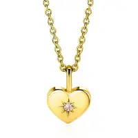 Zinzi NOVEMBER hanger 12mm gold plated hart geboortesteen champagne citrien zirconia (zonder collier)