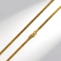 Cavill - Zilveren Ankerketting - 925 Sterling Zilver Verguld - 45 cm - Gouden Kleur - Veilige Karabijnsluiting - Elegante, Stijlvolle Ketting Dames
