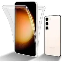 Cadorabo Hoesje geschikt voor Samsung Galaxy S23 in TRANSPARANT - 360° Full Body Case Cover Beschermhoes Voor- en achterbescherming, all-round bescherming met displaybescherming