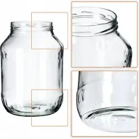 Kadax Pot Glazen Pot 1,7L Voor Conserven Komkommers Honing + Deksels Fi89 12 st