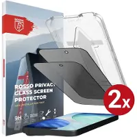 Rosso Privacy Screen Protector Geschikt voor Apple iPhone 17 - 9H Gehard Glas - Installatietray - Case Friendly Tempered Glass - Stofvrij - Eenvoudige Installatie - 2-Pack