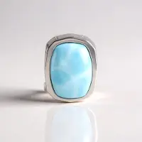 Cavill - Elegante Dameshanger - 10K Goud Verguld & 925 Sterling Zilver - Blauwe Larimar 10,089 ct - Antieke Cabochon - Monosono Collectie