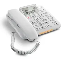 Gigaset Téléphone fixe Dl380 Blanc 99 Numéros Agenda / 10 Tonalités