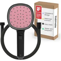 INSTMAIER Cleo - Handdoucheset - Douchekop en bijpassende doucheslang van 1,5 m - Chroom / Indigo - Zelfreinigend - iF Design Award