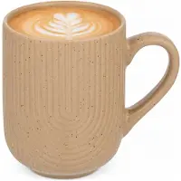 Krups koffie mok Memphis - 1x stuks - beige - 300 ml - drink mokken - keramiek - met stijlvol motief