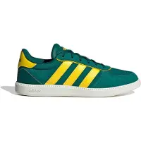 Adidas Sportswear Breaknet Sleek sneakers donkergroen/geel Jongens/Meisjes Imitatieleer - maat 35 1/2