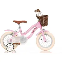 Aurelia Retro Meisjesfiets 12 Inch Roze met Zijwieltjes – Meisjesfiets 3-5 Jaar