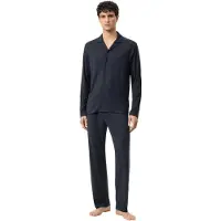 Mey Lange pyjama Serie Iconic Nightshift Marineblauw | Maat XL