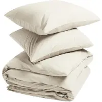 Yumeko Dekbedovertrek set Percal Katoen 200x200 Beige - Eco, Bio & Fairtrade