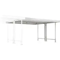 WSM Overkappingssysteem model Leipzig, dubbelzijdig, aanbouweenheid, B 4300 mm, gegalvaniseerd