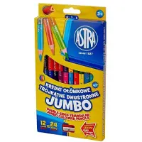 Super Merchant Driehoekige Kleurpotloden Jumbo 12 stuks - 24 Kleuren