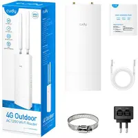 Cudy LT500 draadloze router Fast Ethernet Dual-band (2.4 GHz / 5 GHz) 4G Wit