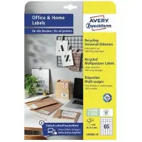 Avery Zweckform Etiket LR3666-10 38x21.2mm recycled wit 650stuks - 2 stuks