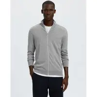 Selected Gebreid vest 'Berg' grijs