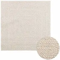vidaXL Vloerkleed ZIZUR room binnen en buiten 120x120 cm jute look