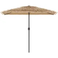 vidaXL Parasol met stalen paal 300x200x250 cm bruin
