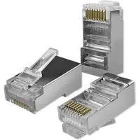 Qoltec RJ45 Pass Through - Ethernet Adapter - Cat6 FTP - Vergulde Stiften - 100 Stuks