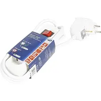 REV Stekkerdoos met 4 contacten (3+1) en schakelaar / wit - 2 meter