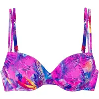 Venice beach Bikinitop blauw / pastelblauw / curry / donkerroze