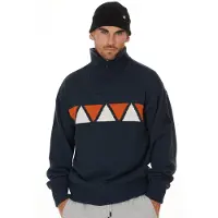 SOS Trui 'Aboda' donkerblauw / rood / offwhite