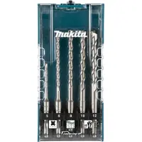 Makita Hammerboor set SDS-plus, 5-delig (Ø 5 / 6 / 8 / 10 / 12 mm, werkingslengte 50 mm / 100 mm)