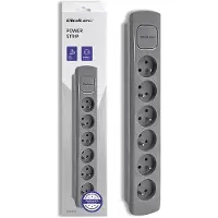 Qoltec 50277 power extension 6 AC outlet(s) Indoor Grey