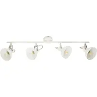 Globo Plafondlamp Chroom Licht Metaal Glas Wit Spots Beweegbaar Woonslaapkamer