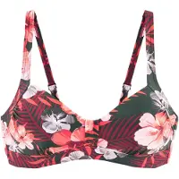 LASCANA Bikinitop donkergroen / abrikoos / zalm roze