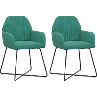 vidaXL Eetstoelen 2 st fluweel Turquoise 55 x 50 x 84 cm