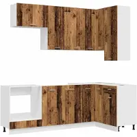 vidaXL Keukenblok LYON 8 st Oud hout Bewerkt hout