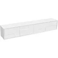 OKWISH TV-Meubel – Modern – 3 Deuren 2 Lades – Greeploos Met Geometrisch Structuurfront – Zonder LED – Strak En Opgeruimd Met Veel Opbergruimte – MDF;Spaanplaat Wit – 170x30x30,5 cm